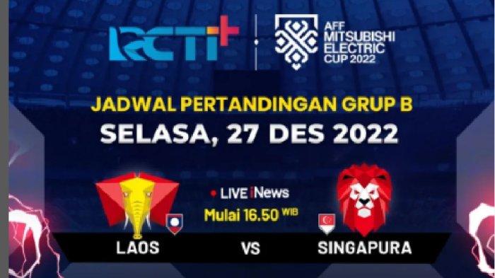 Link Nonton TV Online iNews TV Vietnam Vs Malaysia, Laos vs Singapura Piala AFF 2022 Cek Live Score