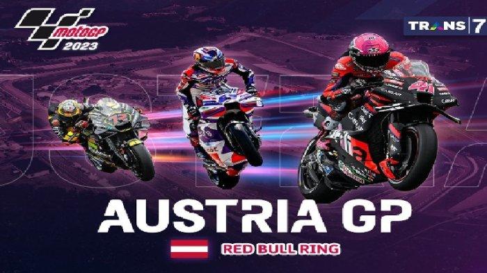 Live Streaming Trans7 MotoGP Austria 2023, Cek Link TV Online Siaran Langsung Trans7 Race 17.00 WIb