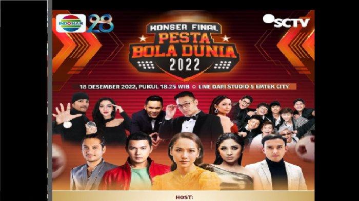 Live Streaming TV Online Indosiar Konser Final Jelang Argentina vs Prancis di Piala Dunia 2022