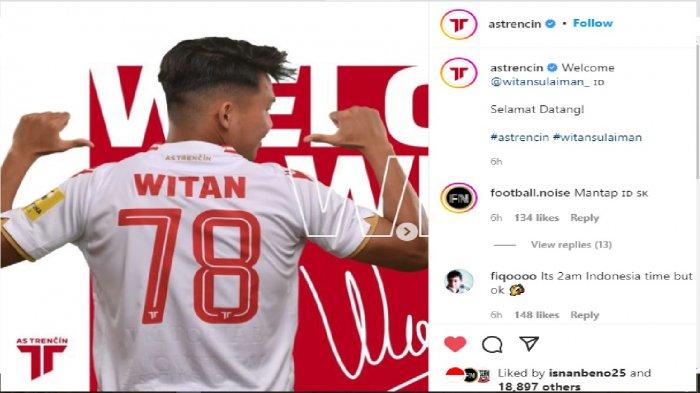 Beda Nasib Egy dan Witan di Laga AS Trencin dan FC Vion Zlate, Striker Timnas Masuk Starting Line Up
