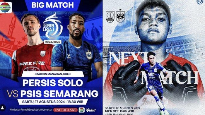 LINK TV Online Indosiar Live Streaming Persis Solo Vs PSIS Semarang Pekan 2 Liga 1 Malam ini