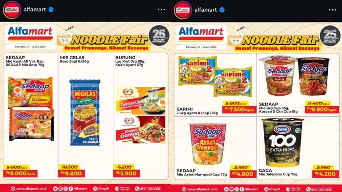 Mie Instant Harga Spesial: Cek Promo Alfamart Hari Ini, Ada Sedaap Mie Kuah Rp 8.000 Per 3 Pcs