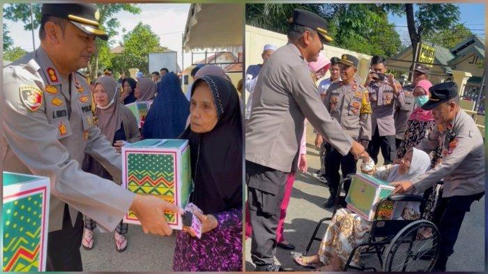 Bersama Kapolres Tanahbumbu AKBP Arief Prasetya, 1 Truk Paket Ramadan 2024 Isi Sembako Dibagikan