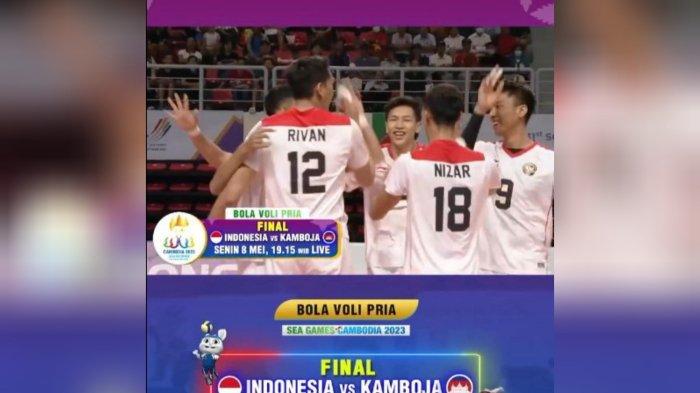 LINK MNCTV Live Streaming RCTI Indonesia vs Kamboja Final Voli Putra SEA Games Pukul 19.30 WIB