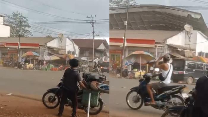 Cuaca Ekstrem Kotim, Pohon Tumbang dan Atap Alfamart di Pelataran Rusak Diterjang Angin Kencang