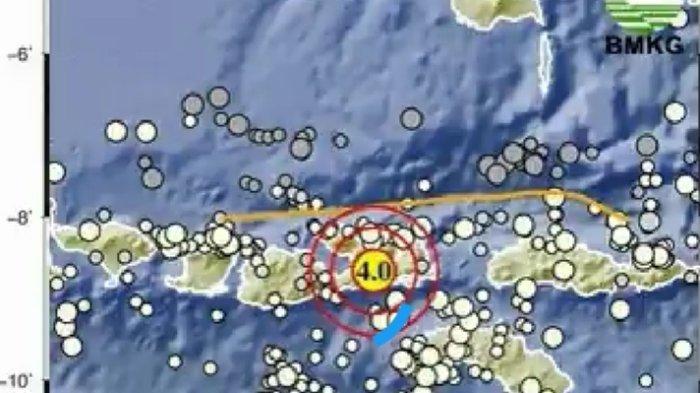 Gempa Terkini Guncang Dompu NTB Senin 8 April 2024 Siang Ini, Info BMKG Magnitudo 4,0 SR