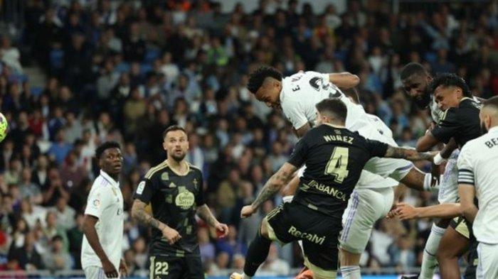 Hasil Real Madrid vs Celta Vigo Liga Spanyol, Sundulan Bek Militao Pangkas Jarak dengan Barcelona
