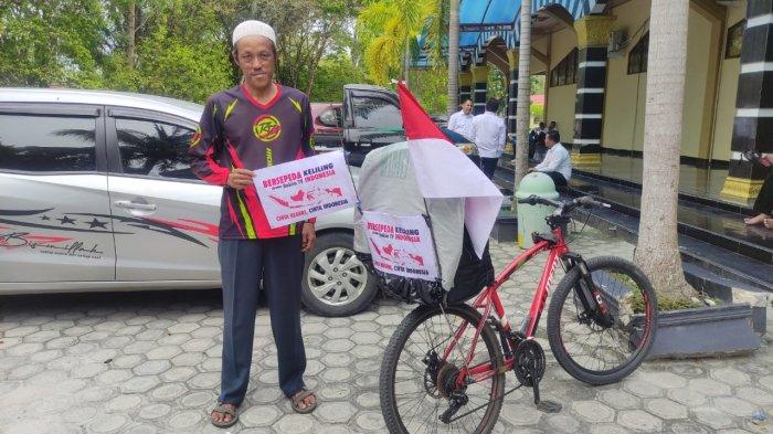 Wujud Cinta Tanah Air, Seorang Pria Warga Palangkaraya akan Bersepeda Keliling Indonesia