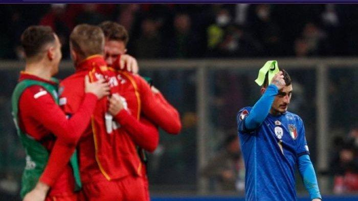 Petaka Gol Injury Time, Italia Absen di Piala Dunia 2022, Skuad Mancini Ditekuk Makedonia Utara