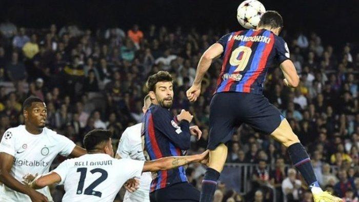 Hasil Liga Champions, Lewandowski Penyelamat Barca vs Inter, Mo Salah Ngamuk di Rangers vs Liverpool