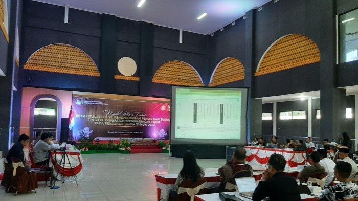 Hari Kedua Rekapitulasi Surat Suara Pemilu 2024, KPU Kotim Targetkan Lima Kecamatan Selesai