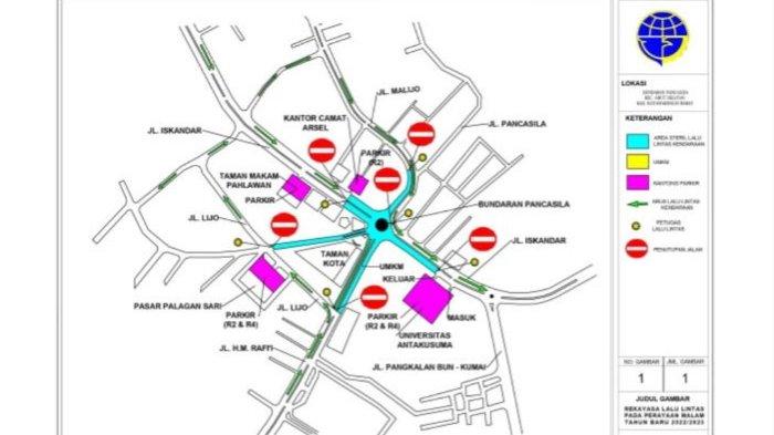 Sambut Malam Tahun Baru 2023 di Kobar, Dilakukan Rekayasa Lalu Lintas Jalan di Pangkalan Bun