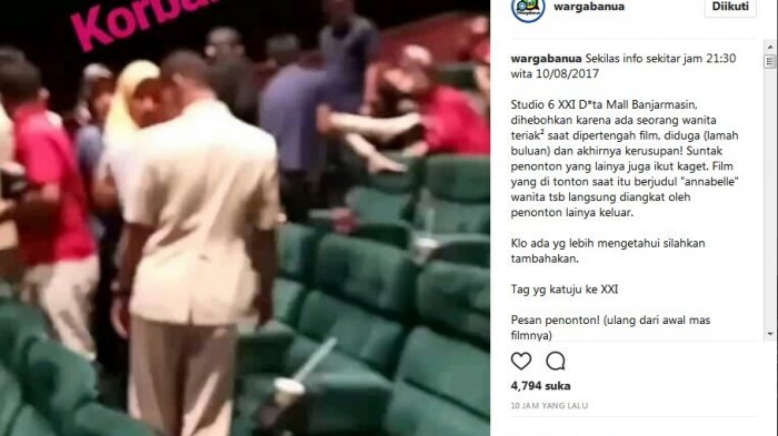 VIDEO: Penonton Annabelle di XXI Duta Mall Berteriak Kesurupan