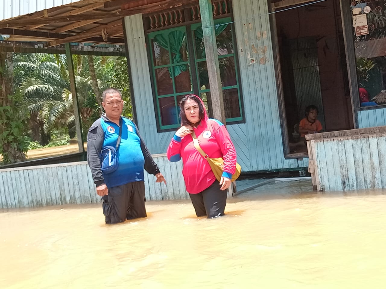 Pantau Banjir di Wilayah Utara, BPBD Kotim Berkoordinasi dengan Camat dan Kades