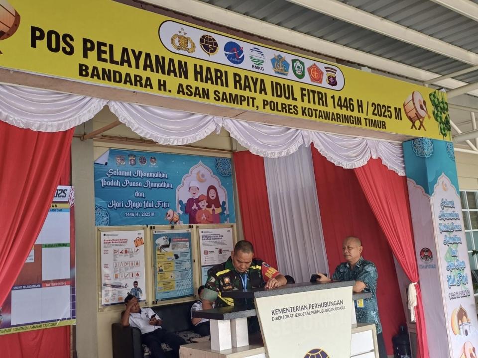 Mudik 2025, Posko Layanan Bandara H Asan Sampit Ada Cek Kesehatan dan Dapat Layanan Informasi