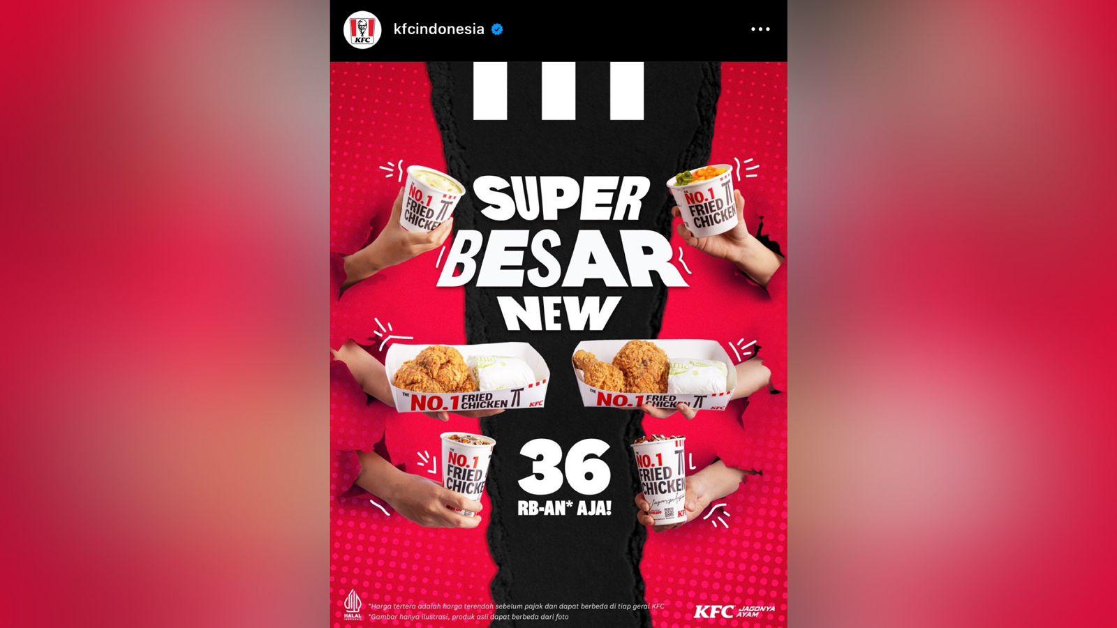 Promo KFC Hari Ini, Rabu 21 Februari 2024, Ada Diskon Super Besar New Harga Murah Mulai Rp 36 Ribuan