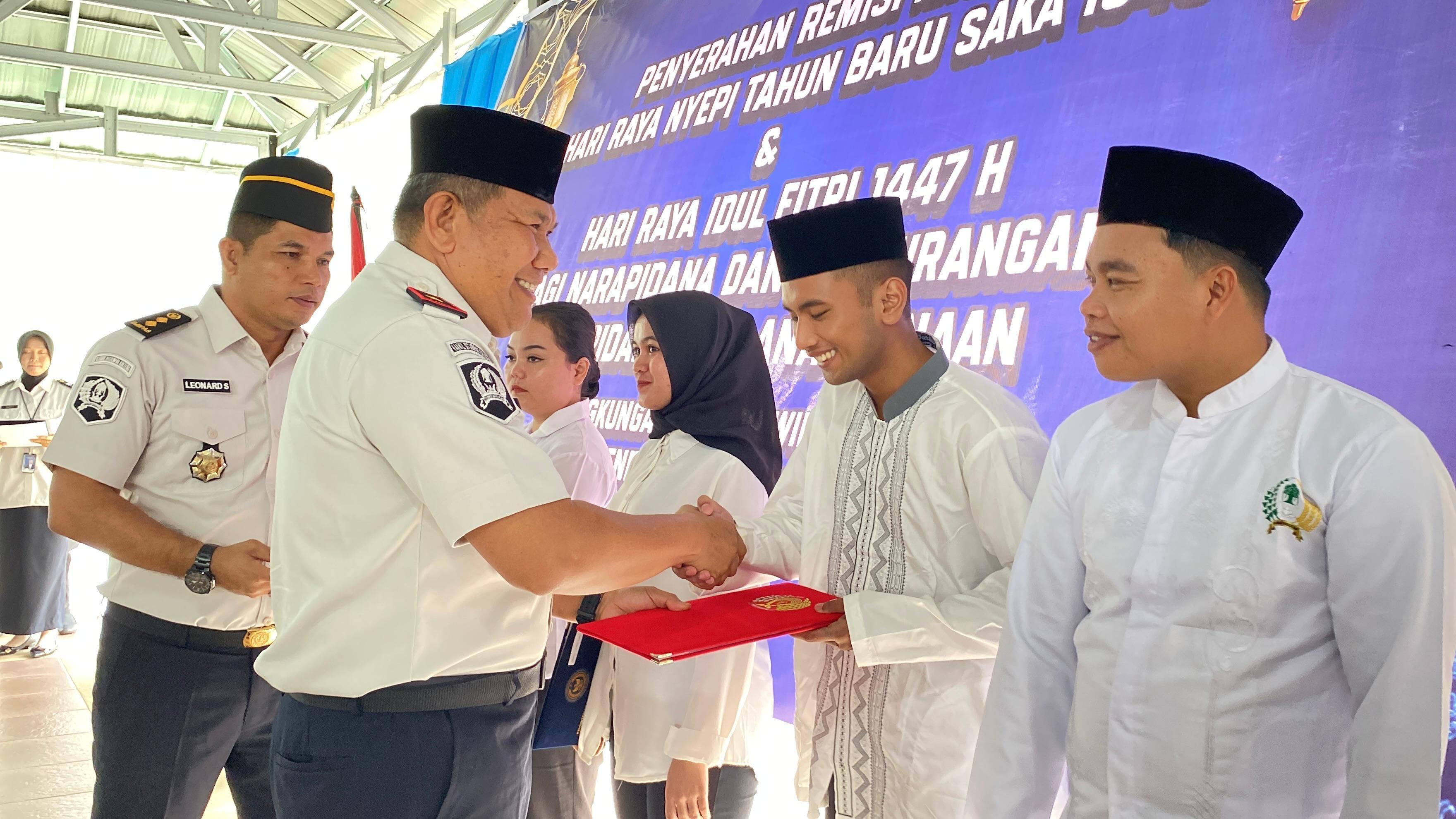 2.804 WBP di Kalteng Terima Remisi Idulfitri, 120 Orang Dapat Remisi Nyepi, 22 Langsung Bebas