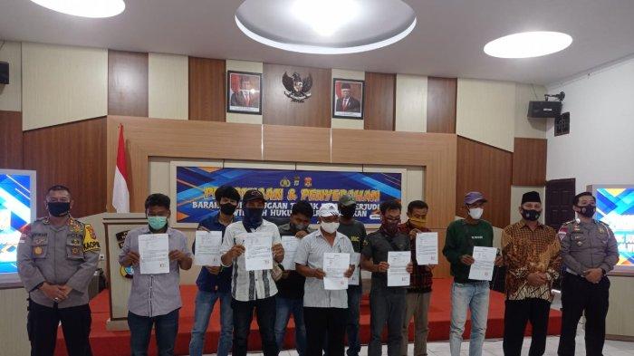 Polres Nunukan Serahkan 15 Motor, 2 Unit Pelat Merah Dugaan Tindak Pidana Perjudian ke Pemiliknya
