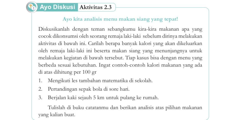 Kunci Jawaban IPA Kelas VIII SMP/MTs Kurikulum Merdeka, Soal Aktivitas 2.3 Halaman 40: Ayo Diskusi