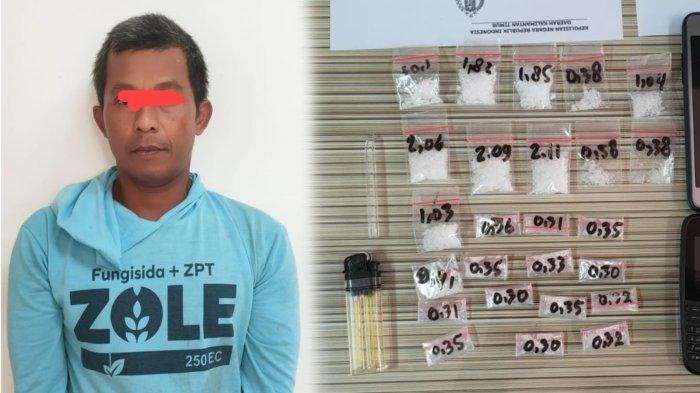 Sat Res Narkoba Polres Kukar Sita 25 Paket Sabu Seberat 19,07 Gram, Seorang Pria Diamankan