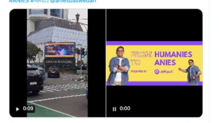 Belum Sehari Dipasang, Iklan Videotron Anies yang Dipasang Anies Bubble di Bekasi Diturunkan