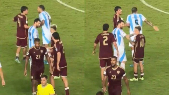 Comeback Messi Bersama Argentina Tercoreng, La Pulga Terlibat Pertengkaran dengan Bintang Venezuela