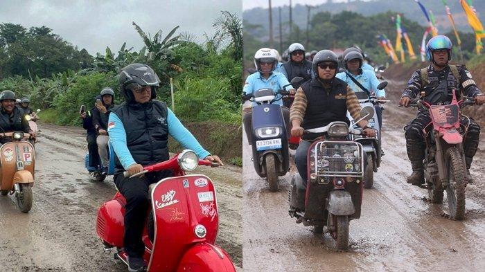 Pj Gubernur Kaltim dan Scooterist ke Lahan Tambang Pakai Vespa Listrik, Kampanyekan Green Energy