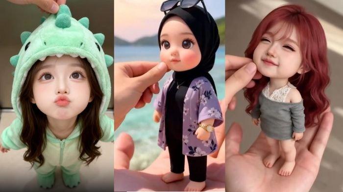 TREN FOTO CHIBI - Potret hasil editan foto Chibi yang viral jadi tren TikTok. Cukup pakai template CapCut Anda bisa menghasilkan foto chibi