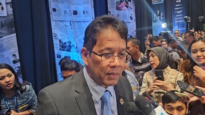 SERAPAN ANGGARAN - Menteri Keuangan (Menkeu) Purbaya Yudhi Sadewa saat ditemui di Jakarta International Convention Center, Kamis (9/10/2025). Dia menyebut BTN menjadi bank Himbara yang paling sedikit menyerap anggaran Rp200 triliun yakni baru 19 persen. Sementara yang tertinggi adalah Bank Mandiri yakni sudah mencapai 74 persen. (Tribunnews/Endrapta Pramudhiaz)