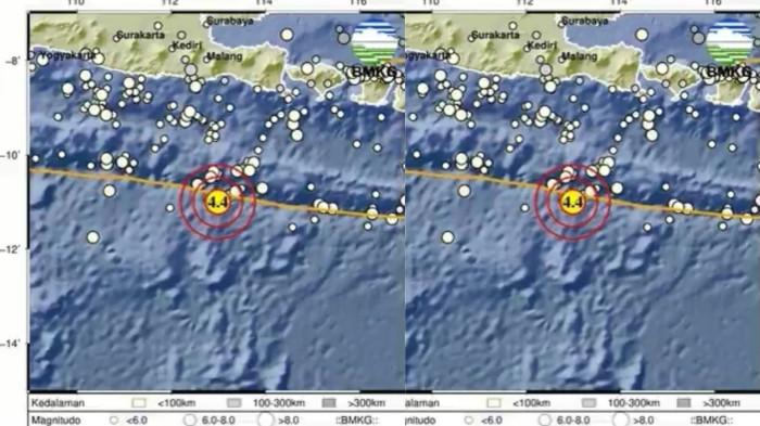 Gempa Bumi Magnitudo 4,4 Guncang Barat Daya Jember, Jawa Timur