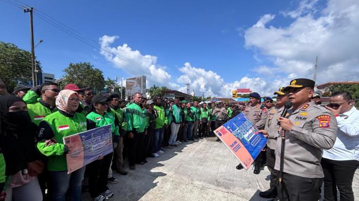 Ojol Balikpapan Deklarasi Dukung Polri, Komitmen Bersama Jaga Keamanan dan Keselamatan Jalan Raya