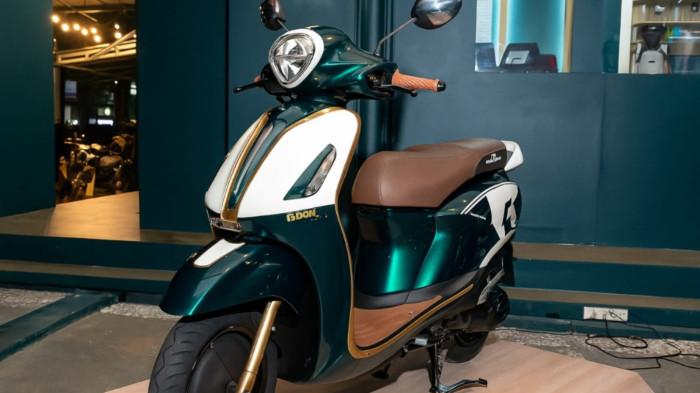 Sedangkan modifikasi yang berkolaborasi dengan Frontier Cafe di Bali ini berusaha memadukan huruf ”F” pada logo Grand Filano Hybrid.