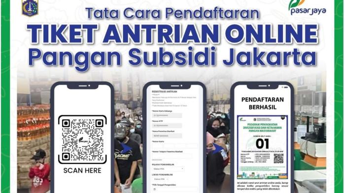 LINK SEMBAKO KJP - Cek link antrian KJP Pasar Jaya 2025 di antrianpanganbersubsidi.pasarjaya.co.id untuk tebus sembako murah online.(Tangkapan layar laman Pasar Jaya Jakarta)