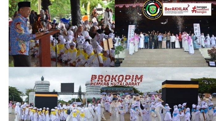 MANASIK HAJI KIDS - Kegiatan Manasik Haji For Kids Kabupaten Kutai Barat Tahun 2025 kembali digelar dengan meriah di Alun-Alun Itho, Kamis pagi (20/11/2025). (HO/PROKOPIM KUBAR)