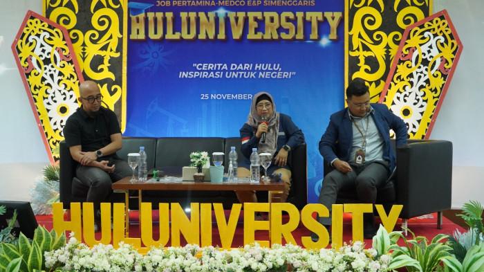 SKK Migas Perwakilan Kalsul bersama KKKS Job Pertamina – Medco E&P Simenggaris menggelar kegiatan edukasi bertajuk Huluniversity bagi para pelajar dan mahasiswa di Kampus Universitas Terbuka (UT) Kota Tarakan, pada Selasa pagi (25/11). Foto: HO/SKK Migas Kalsul