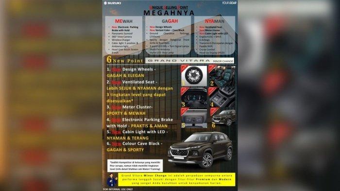 GRAND VITARA - Enam perubahan Suzuki Grand Vitara. (HO/Suzuki Samekarindo Indah)