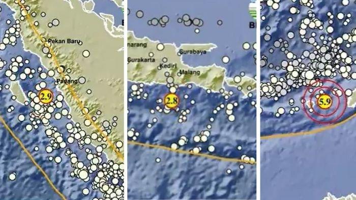 GEMPA HARI INI - Titik gempa yang mengguncang berbagai daerah hari ini, Sabtu (7/2/2026). Simak informasi BMKG tentang gempa yang guncang Malang Jatim, Sumatera Barat, Tanimbar