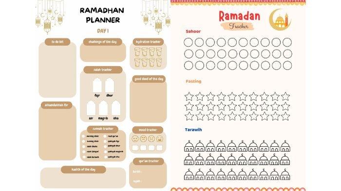 PLANNER RAMADHAN 2026 - Ilustrasi planner Ramadhan 2026. Berikut planner Ramadhan 2026 yang bisa dicetak agar target ibadah lebih teratur