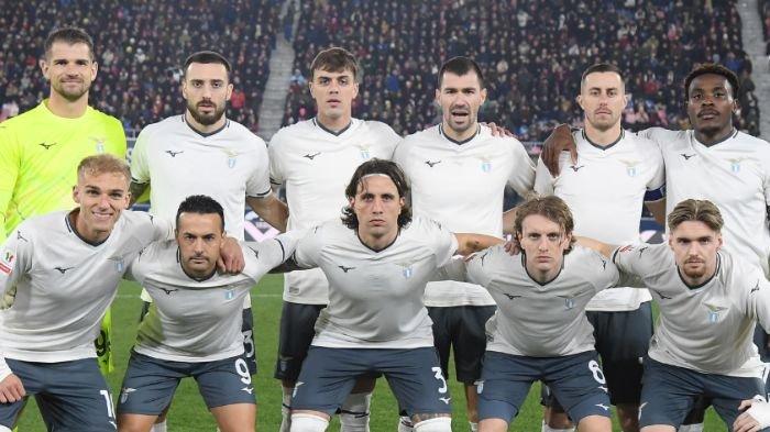 HASIL COPPA ITALIA - Potret skuad Lazio saat menghadapi Bologna di perempat final Coppa Italia. Hasil Coppa Italia, Lazio menang adu penalti dan lolos semifinal