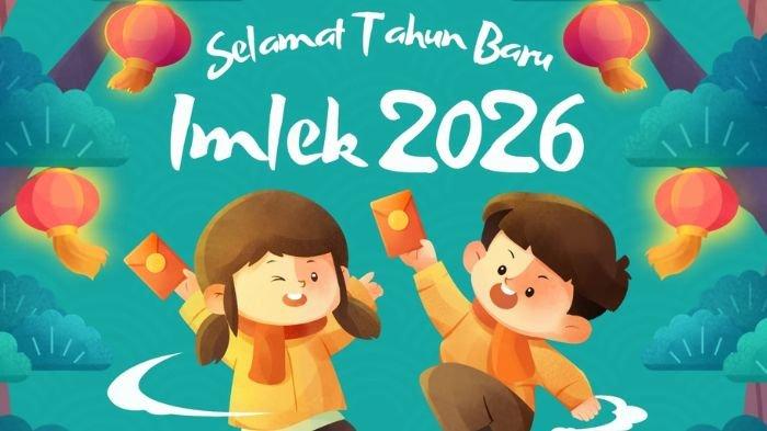 POSTER IMLEK 2026 - Ilustrasi poster atau background Tahun Baru Imlek 2026. Poster bisa dicetak atau share ke media sosial