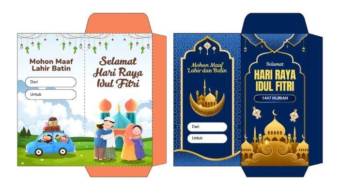 AMPLOP LEBARAN 2026 - Ilustrasi desain amplop lebaran 2026 diolah dari Canva. Berikut link download amplop lebaran 2026 yang bisa tinggal cetak untuk bagi-bagi THR.