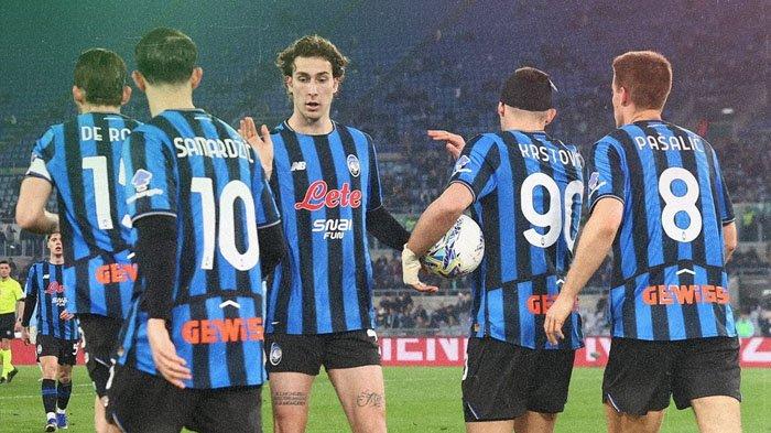 COPPA ITALIA - Momen pergantian pemain Atalanta pada pertandingan semifinal Coppa Italia antara Lazio vs Atalanta di Stadion Olimpico, Roma, Italia, Kamis (5/3/2026) dini hari WIB. Laga itu berakhir imbang 2-2.