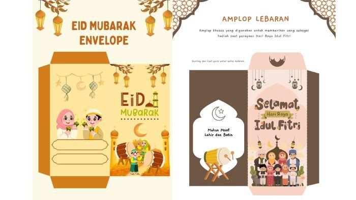 AMPLOP LEBARAN 2026 - Ilustrasi desain amplop lebaran 2026 diolah dari Canva. Berikut link download amplop lebaran 2026 yang bisa tinggal cetak untuk bagi-bagi THR