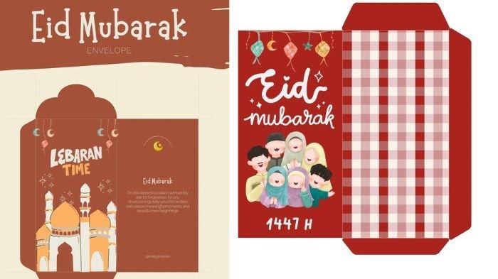AMPLOP LEBARAN 2026 - Ilustrasi desain amplop lebaran 2026 diolah dari Canva. Berikut link download amplop lebaran 2026 yang bisa tinggal cetak untuk bagi-bagi THR