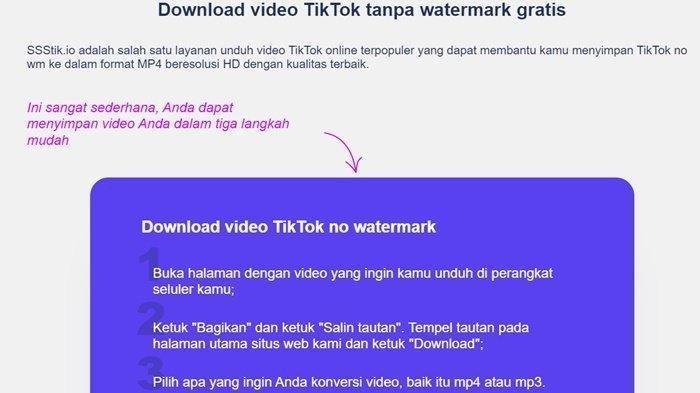 SSSTikTok: Download Video TikTok tanpa Watermark Tak Terbatas dan Simpan dalam File MP4 atau MP3