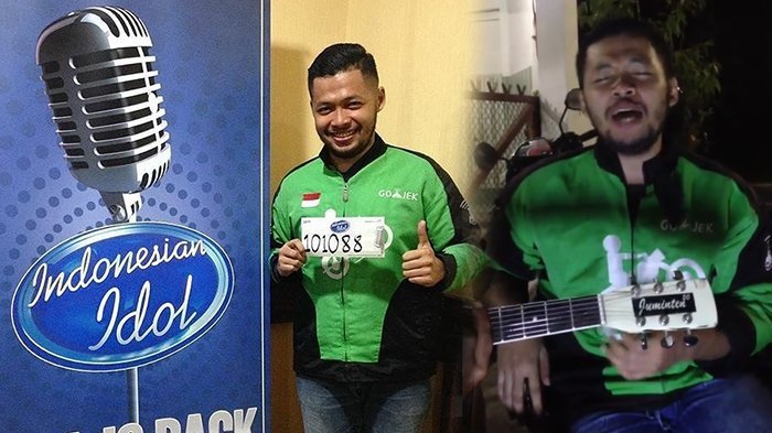 Pakai Baju Ojek Online Ikut Audisi Indonesian Idol, Suara Pria ini Bikin Wanita Klepek-klepek