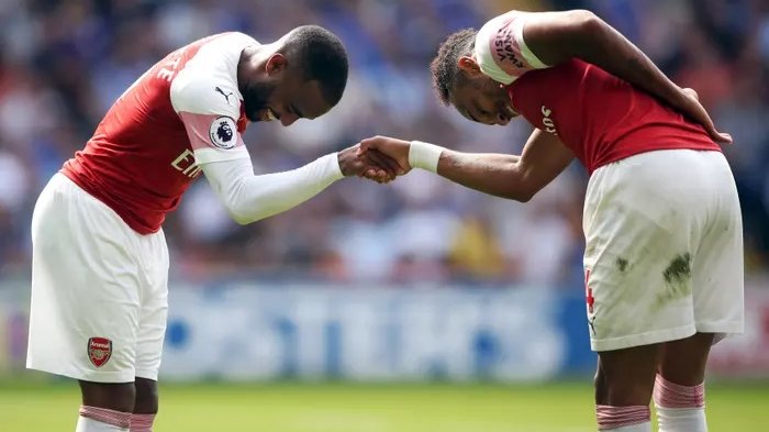 Hasil Liga Eropa Arsenal vs Valencia,  Duet Lacazette dan Aubameyang Terlalu Perkasa