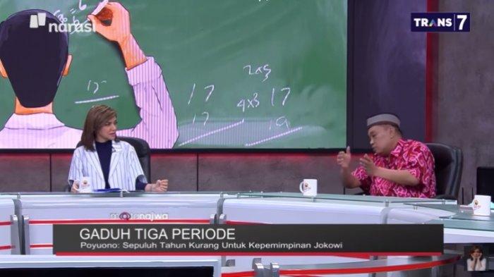 Arief Poyuono Yakin 85 Persen Rakyat Indonesia Setuju Jokowi 3 Periode, Najwa: 10 Tahun Kurang?