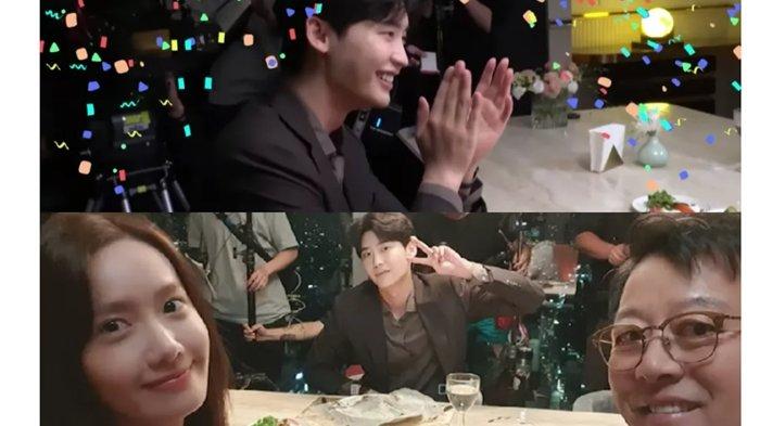 Pemeran dan Kru 'Big Mouth' Rayakan Ulang Tahun Lee Jong Suk dengan Bahagia di Lokasi Drama