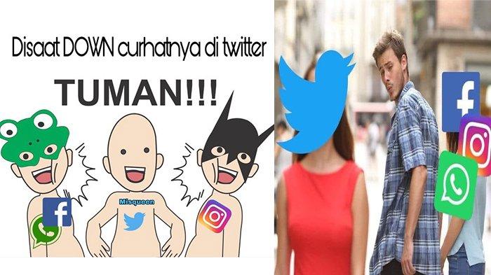 Instagram, Facebook dan WhatsApp Down di Waktu yang Bersamaan, Ramai Muncul Meme Lucu di Twitter